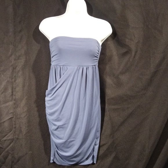 Forever 21 Strapless Blue Gray Dress - Picture 1 of 2